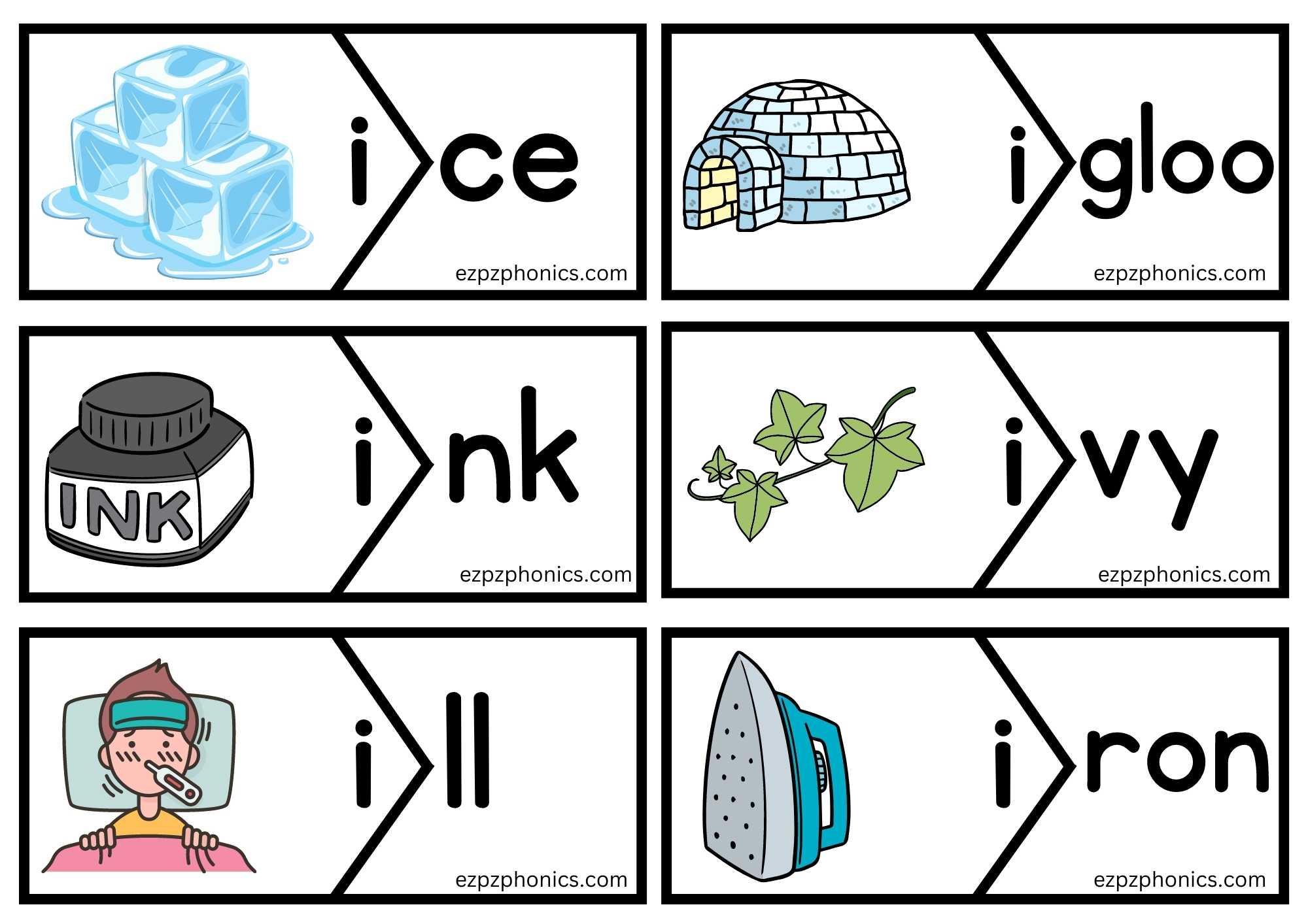 Letter I Puzzle Word Match 1